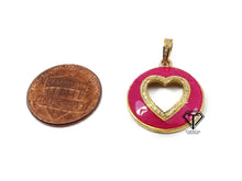 Load image into Gallery viewer, Pave Diamond Heart Enamel Pendant - CraftToCart
