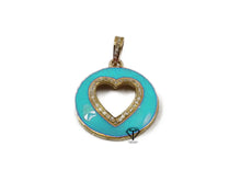 Load image into Gallery viewer, Pave Diamond Heart Enamel Pendant - CraftToCart
