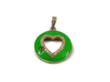 Load image into Gallery viewer, Pave Diamond Heart Enamel Pendant - CraftToCart
