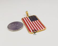 Load image into Gallery viewer, Pave Diamond USA Enamel Pendant - CraftToCart
