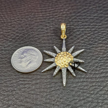 Load image into Gallery viewer, Pave Diamond Sunburst Pendant - CraftToCart
