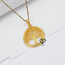 Load image into Gallery viewer, Pave Diamond Round Tree Pendant - CraftToCart
