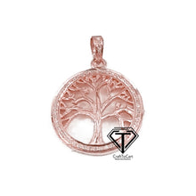 Load image into Gallery viewer, Pave Diamond Round Tree Pendant - CraftToCart
