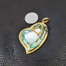 Load image into Gallery viewer, One of a Kind Natural Seashell Heart Pendant - CraftToCart
