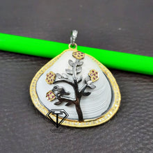 Load image into Gallery viewer, Pave Natural Seashell Tree Pendant - CraftToCart
