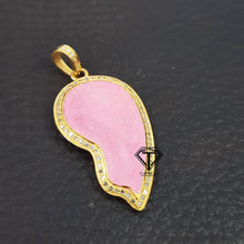 Load image into Gallery viewer, Pave Diamond Broken Heart Enamel Pendant - CraftToCart
