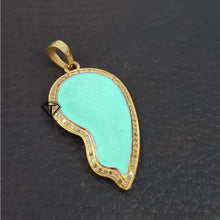 Load image into Gallery viewer, Pave Diamond Broken Heart Enamel Pendant - CraftToCart
