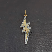 Load image into Gallery viewer, Pave Diamond Thunder Pendant - CraftToCart
