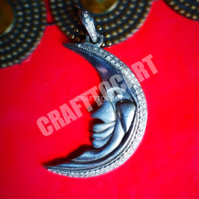 Load image into Gallery viewer, Pave Diamond Moon pendant - CraftToCart
