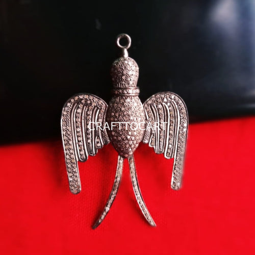 Pave Diamond Sparrow Bird Pendant - CraftToCart