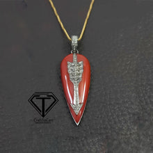 Load image into Gallery viewer, Pave Diamond Enamel Arrow Pendant - CraftToCart
