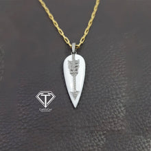 Load image into Gallery viewer, Pave Diamond Enamel Arrow Pendant - CraftToCart
