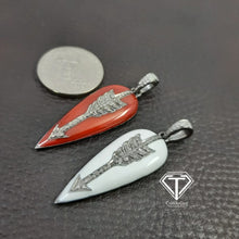 Load image into Gallery viewer, Pave Diamond Enamel Arrow Pendant - CraftToCart
