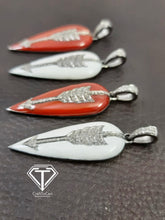 Load image into Gallery viewer, Pave Diamond Enamel Arrow Pendant - CraftToCart
