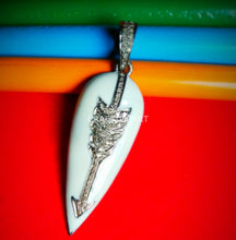 Load image into Gallery viewer, Pave Diamond Enamel Arrow Pendant - CraftToCart
