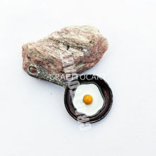 Load image into Gallery viewer, Pave Diamond Enamel Omelet Frying Pan Pendant - CraftToCart
