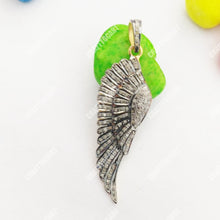 Load image into Gallery viewer, Pave Diamond Feather Wing Pendant - CraftToCart
