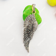 Load image into Gallery viewer, Pave Diamond Feather Wing Pendant - CraftToCart
