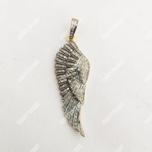 Load image into Gallery viewer, Pave Diamond Feather Wing Pendant - CraftToCart
