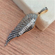 Load image into Gallery viewer, Pave Diamond Feather Wing Pendant - CraftToCart
