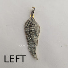 Load image into Gallery viewer, Pave Diamond Feather Wing Pendant - CraftToCart
