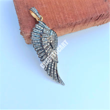 Load image into Gallery viewer, Pave Diamond Feather Wing Pendant - CraftToCart
