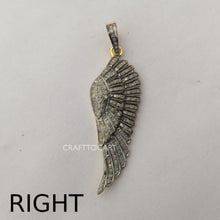 Load image into Gallery viewer, Pave Diamond Feather Wing Pendant - CraftToCart
