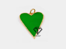 Load image into Gallery viewer, Pave Diamond Enamel Heart Pendant - CraftToCart
