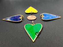 Load image into Gallery viewer, Pave Diamond Enamel Heart Pendant - CraftToCart
