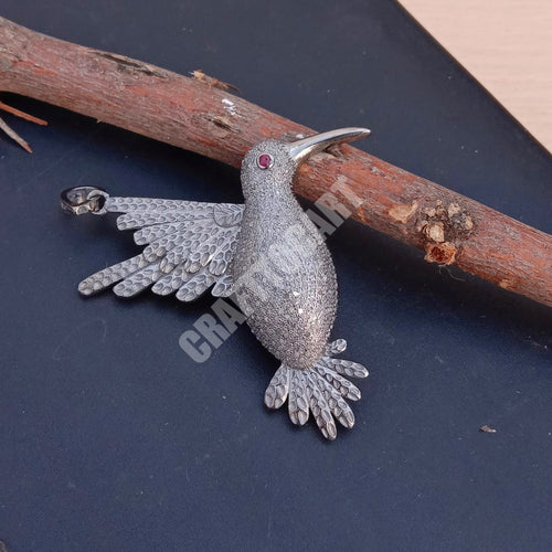 Pave Diamond Bird Pendant - CraftToCart