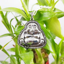 Load image into Gallery viewer, Buddha Charm Pendant In 925 Sterling Silver, Pave Diamond Buddha Pendant, Pave Setting Pendant, Diamond Pendant, Christmas Gift - CraftToCart
