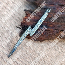 Load image into Gallery viewer, Pave Diamond Thunder Charm Pendant, 925 Sterling Silver Pendant - CraftToCart
