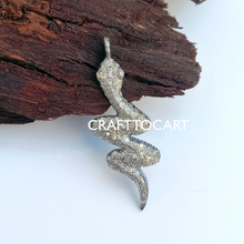 Load image into Gallery viewer, Pave Diamond Snake Charm Pendant, Pave Diamond Jewelry - CraftToCart
