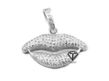 Load image into Gallery viewer, Pave Diamond Lips Charm Pendant, Pave Diamond Jewelry - CraftToCart
