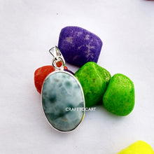 Load image into Gallery viewer, Larimar Pendant, 925 Sterling Silver Pendant - CraftToCart
