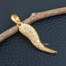 Load image into Gallery viewer, Pave Diamond Tail Pendant, Pave Diamond Jewelry - CraftToCart
