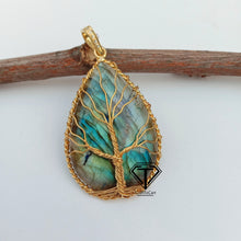 Load image into Gallery viewer, Natural Labradorite Tree Style Pendant - CraftToCart
