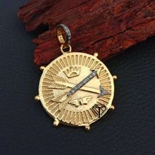 Load image into Gallery viewer, Pave Diamond Compass Pendant - CraftToCart
