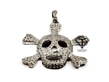 Load image into Gallery viewer, Skull Pendant, Pave Diamond Skull Charm Pendant - CraftToCart
