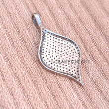 Load image into Gallery viewer, Pave Diamond Leaf Charm Pendant, Pave Diamond Jewelry - CraftToCart
