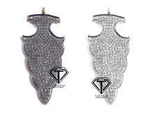 Load image into Gallery viewer, Arrowhead Pendant, Pave Diamond Arrowhead Pendant - CraftToCart
