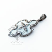 Load image into Gallery viewer, Pave Diamond Enamel Pendant - CraftToCart
