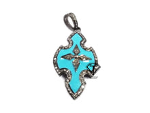 Load image into Gallery viewer, Pave Diamond Enamel Pendant - CraftToCart
