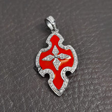 Load image into Gallery viewer, Pave Diamond Enamel Pendant - CraftToCart
