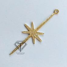 Load image into Gallery viewer, Pave Diamond Spike Starburst Charm Pendant - CraftToCart
