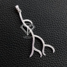 Load image into Gallery viewer, Antler Charm Pendant, Pave Diamond Pendant - CraftToCart
