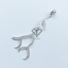 Load image into Gallery viewer, Antler Charm Pendant, Pave Diamond Pendant - CraftToCart
