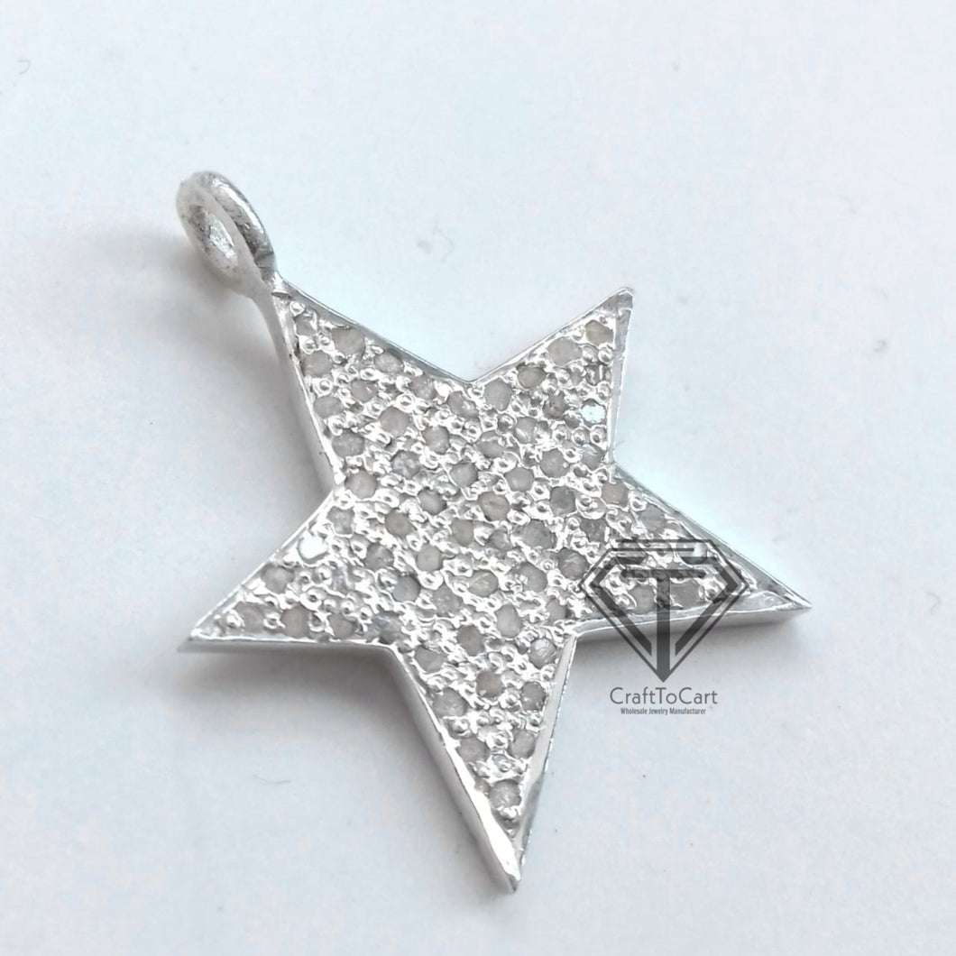 Pave Diamond Star Pendant - CraftToCart