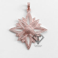 Load image into Gallery viewer, Starburst Pendant, Pave Diamond Star Pendant - CraftToCart
