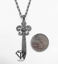 Load image into Gallery viewer, Pave Diamond Pendant, Pave Diamond Sword Pendant - CraftToCart
